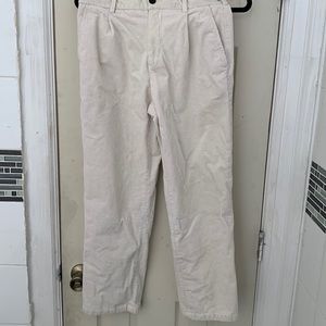 white corduroy pants